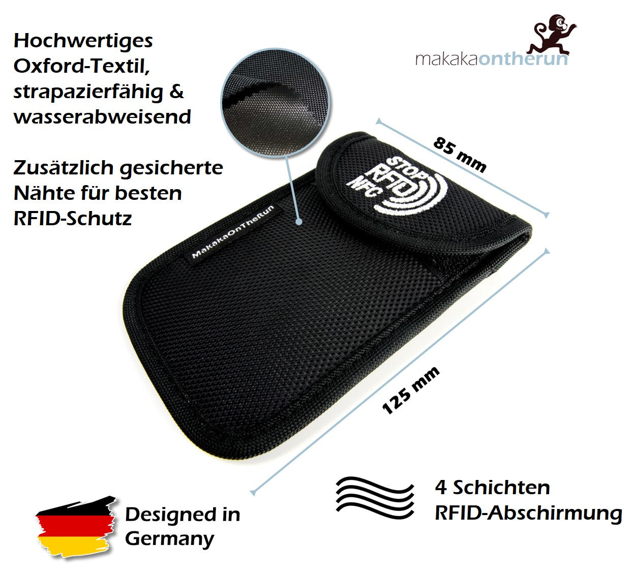 KeySafe Case Autoschlüssel-Etui (Keyless-Go Blocker) - MakakaOnTheRun RFID NFC Blocker & Anti Spy Produkte
