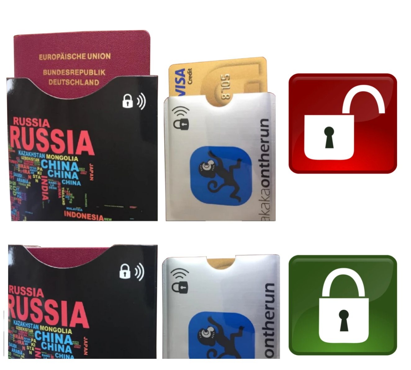 RFID Schutzhüllen für Reisepass und Kreditkarten