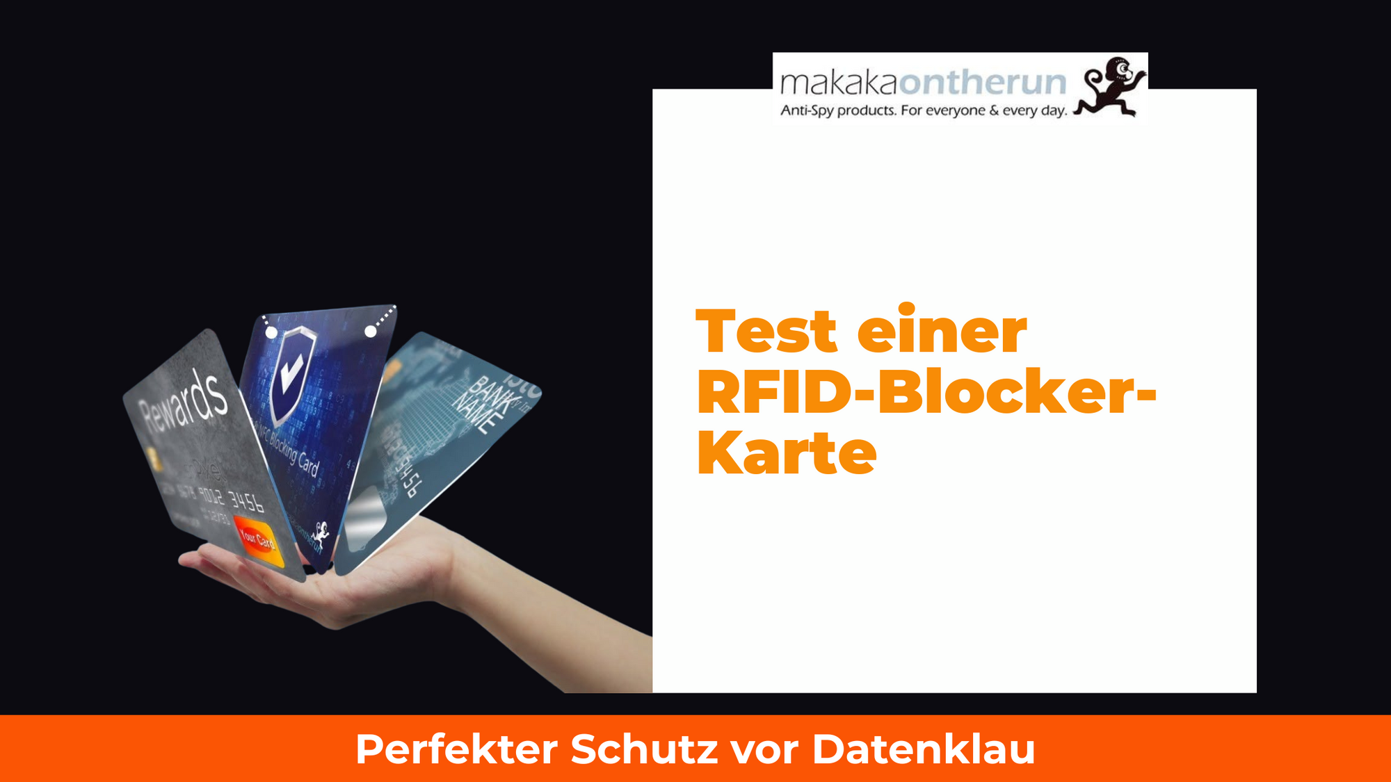 Test der Funktionsfähigkeit einer RFID-Blocker-Karte