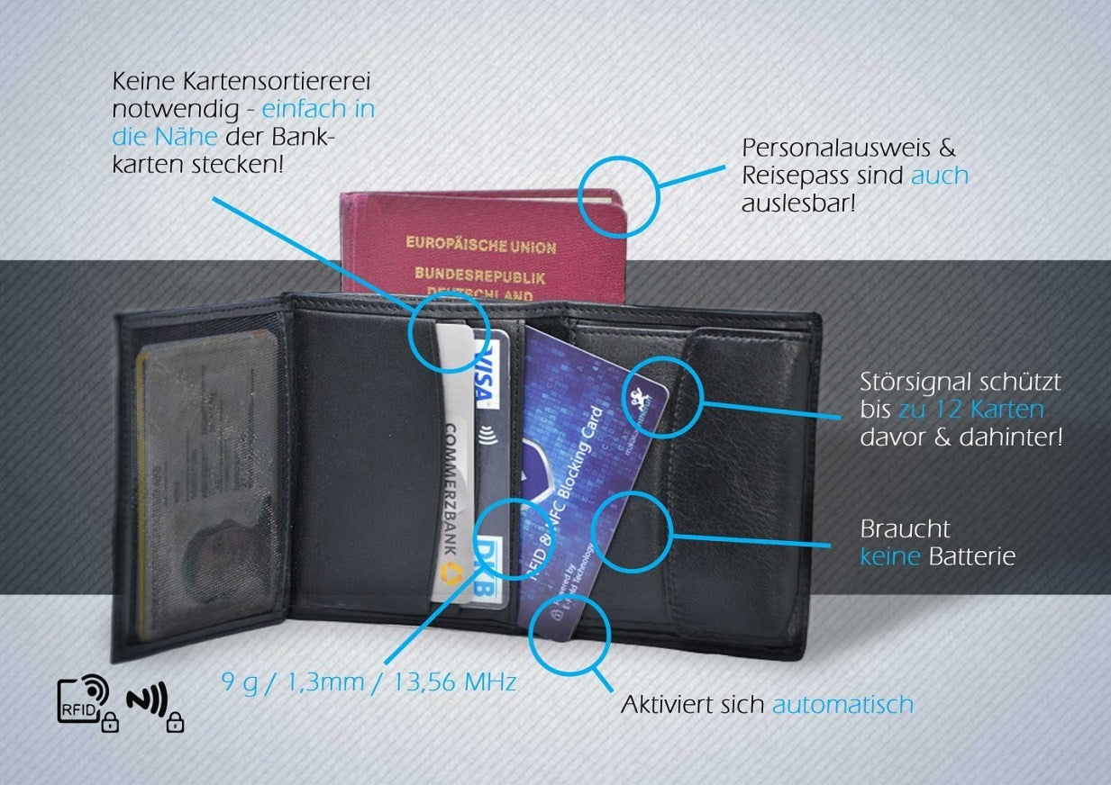 Digitale Gefahren in Deinem Portemonnaie (und wie RFID-Blocker-Karte schützt)