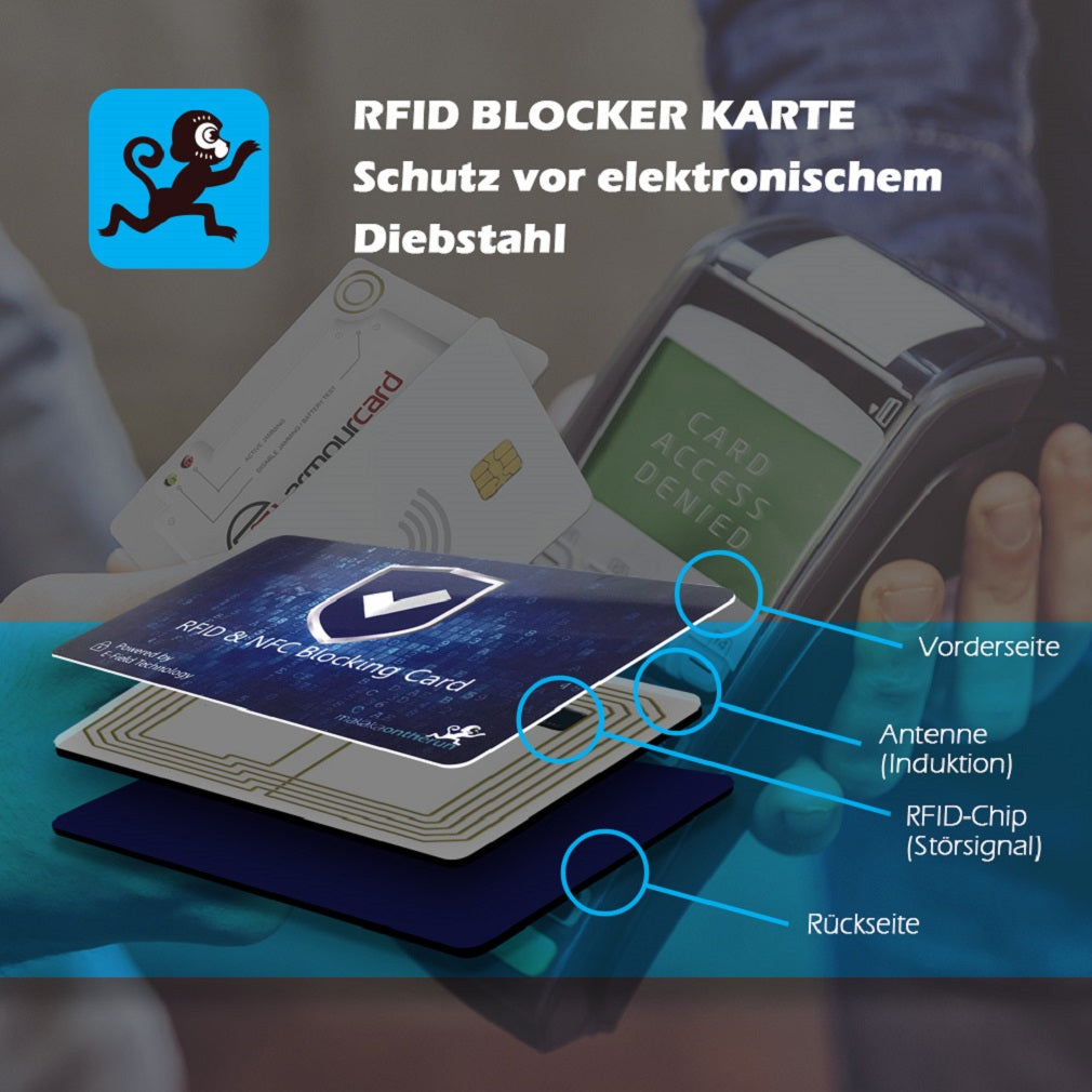 Was ist eine RFID-Blocker Karte? - MakakaOnTheRun RFID Blocker Schutz