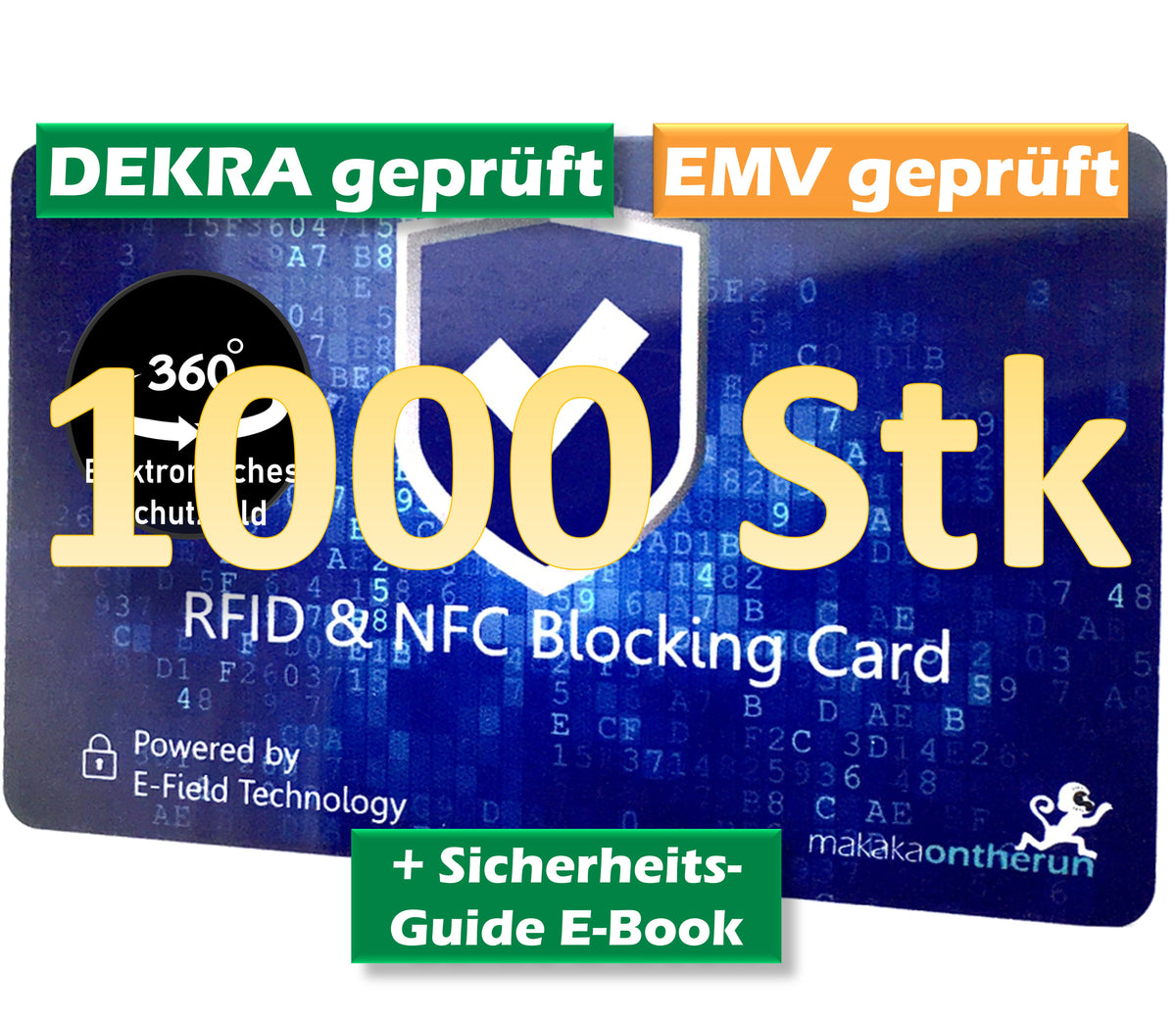 RFID NFC Blocker Karte | DEKRA-geprüft - MakakaOnTheRun RFID Blocker Schutz