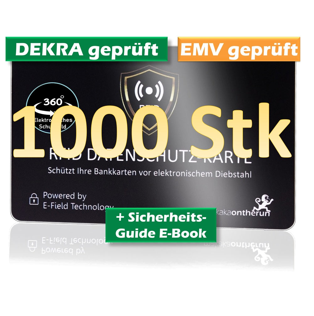 RFID NFC Blocker Karte | DEKRA-geprüft - MakakaOnTheRun RFID Blocker Schutz