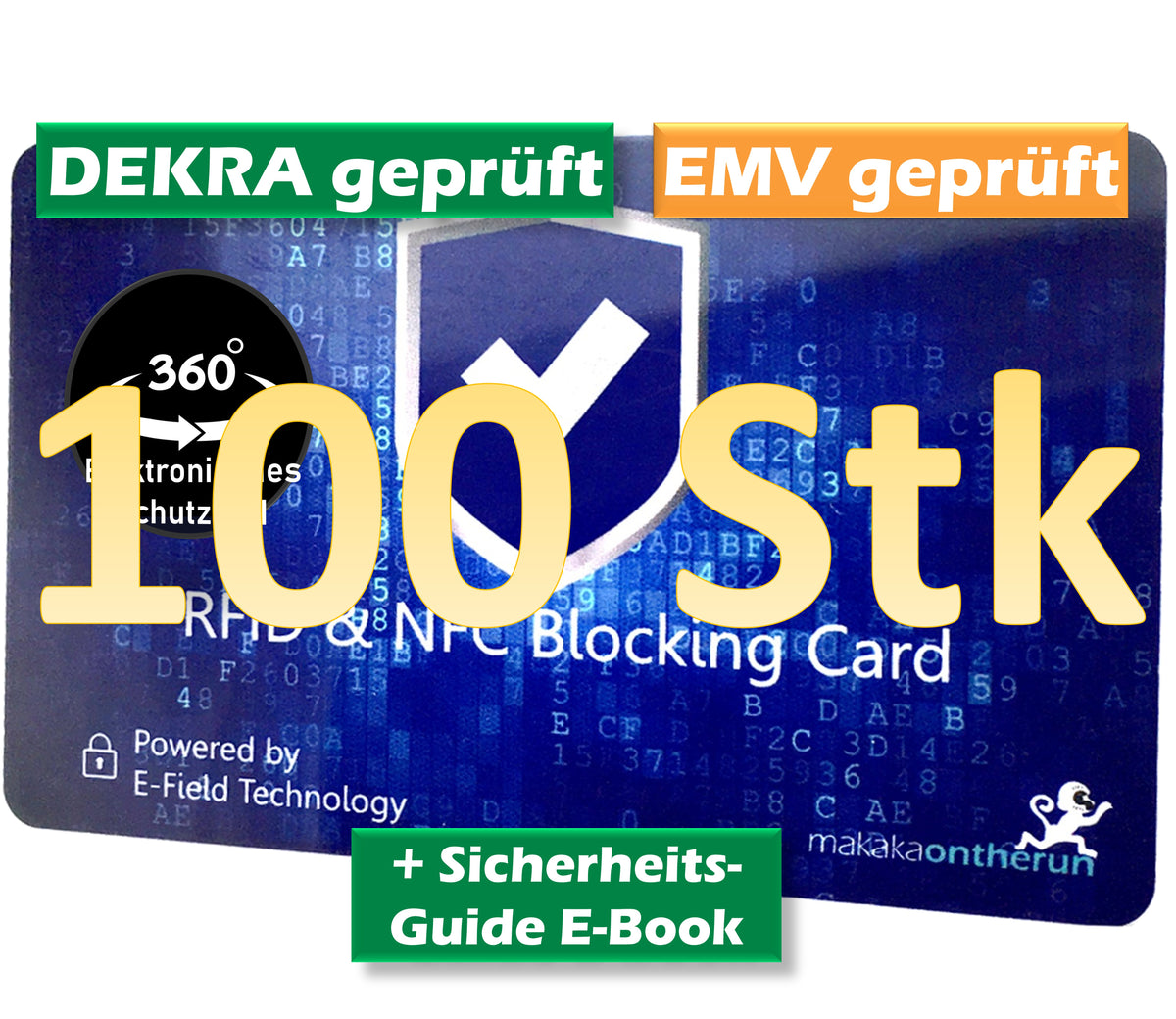 RFID NFC Blocker Karte | DEKRA-geprüft - MakakaOnTheRun RFID Blocker Schutz