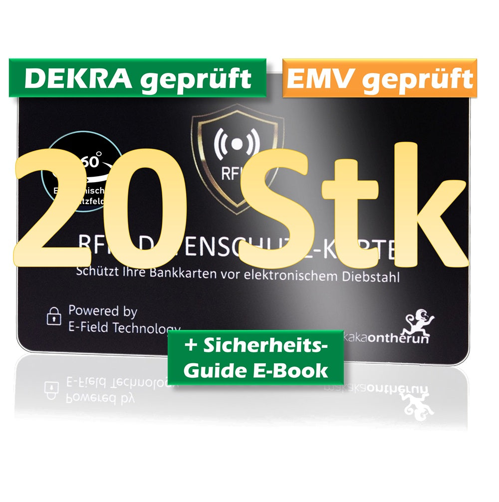 RFID NFC Blocker Karte | DEKRA-geprüft - MakakaOnTheRun RFID Blocker Schutz