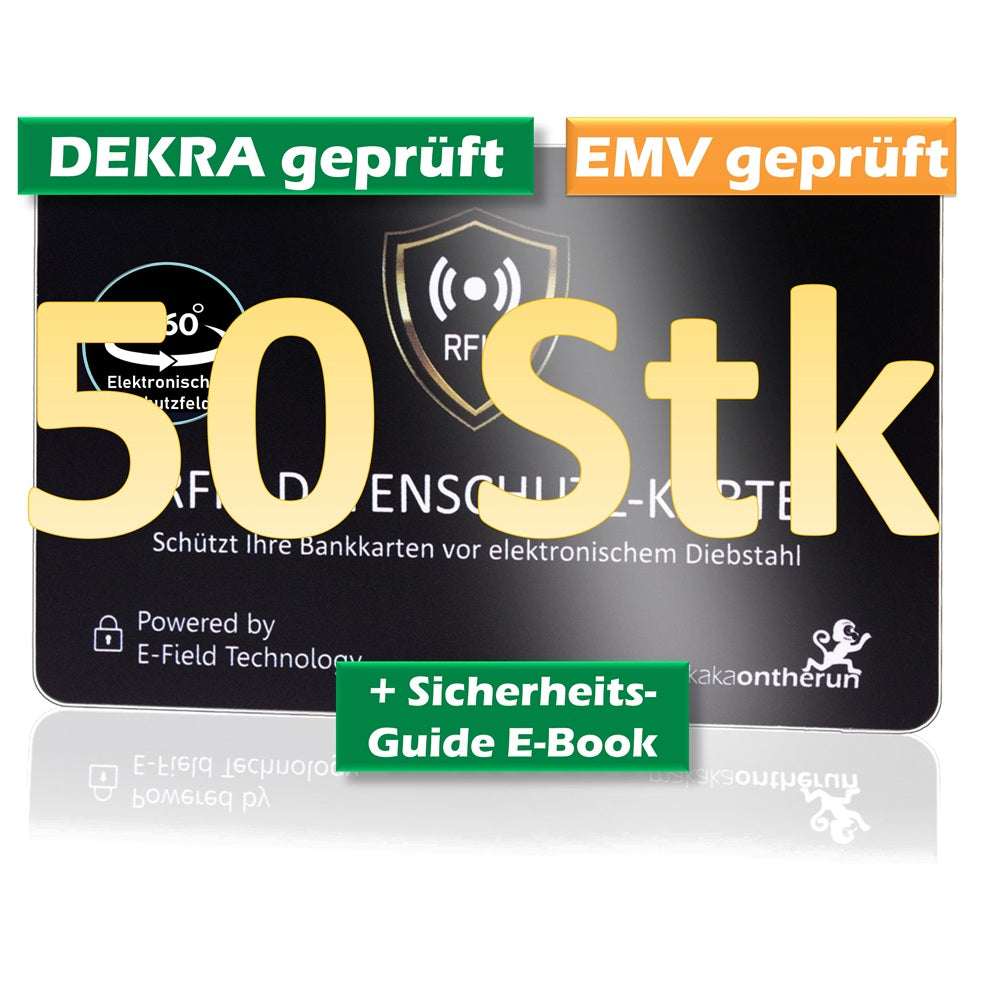 RFID NFC Blocker Karte | DEKRA-geprüft - MakakaOnTheRun RFID Blocker Schutz