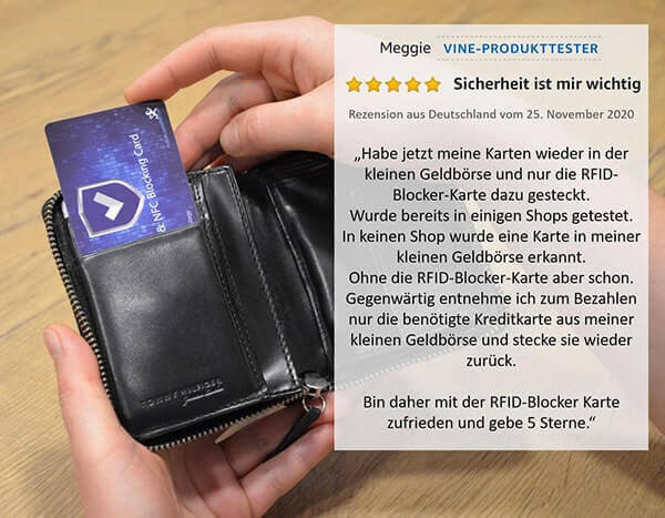RFID NFC Blocker-Karte Schwarz Einzel, MakakaOnTheRun