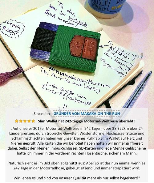 Slim Wallet &quot;Pull-Tab&quot; - MakakaOnTheRun