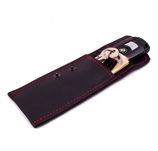Autoschlüssel-Etui Bisonleder (Keyless-Go-Blocker) - 100% Handgefertigt in Deutschland! - MakakaOnTheRun RFID NFC Blocker &amp; Anti Spy Produkte 