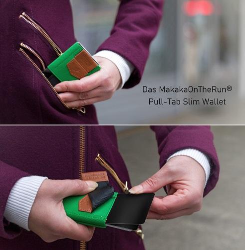 Slim Wallet &quot;Pull-Tab&quot; - MakakaOnTheRun