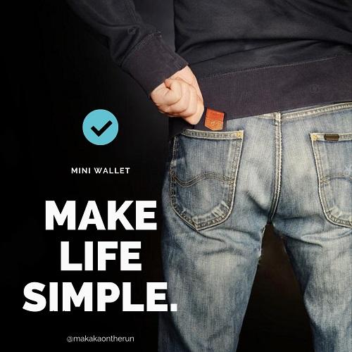 Slim Wallet &quot;Pull-Tab&quot; - MakakaOnTheRun