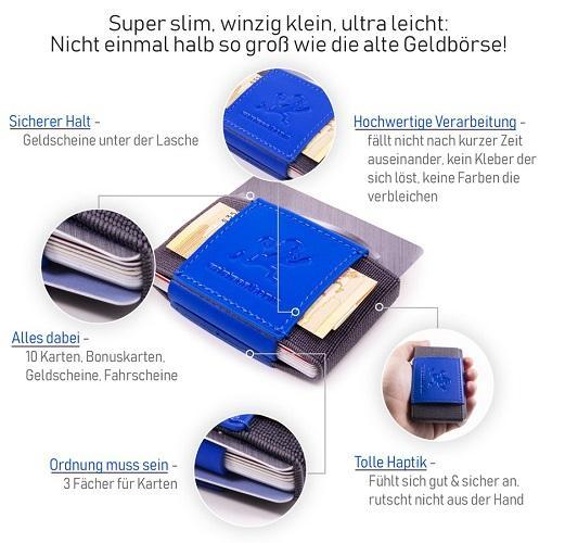 MakakaOnTheRun® &quot;Triple Slim Wallet&quot; | 3 Kartenfächer | Mit und ohne Münzfach - MakakaOnTheRun