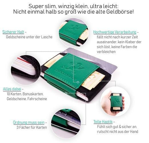 MakakaOnTheRun® Triple Slim Wallet: Das ultimative EDC-Wallet -  MakakaOnTheRun RFID Blocker Schutz