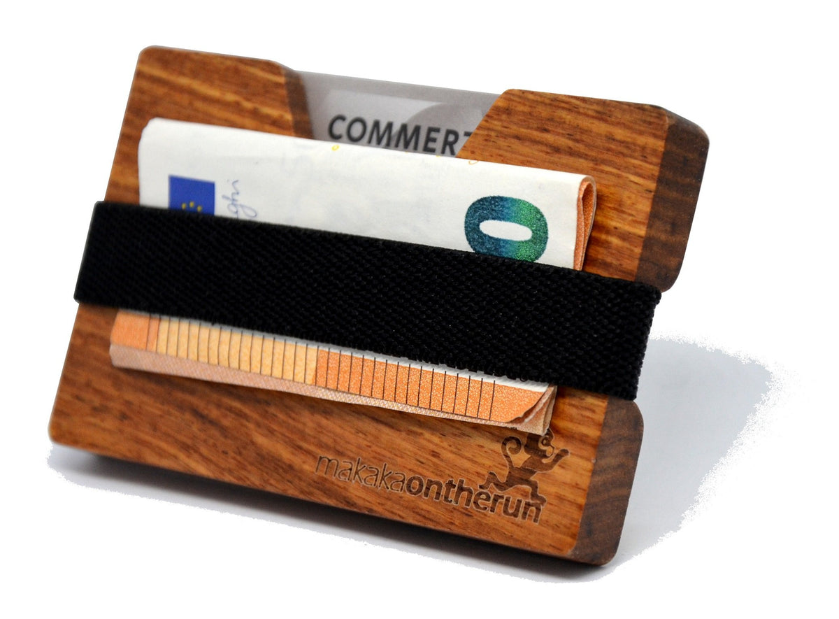 MakakaOnTheRun® Wood Slim Wallet | Jedes Stück ein Unikat - MakakaOnTheRun